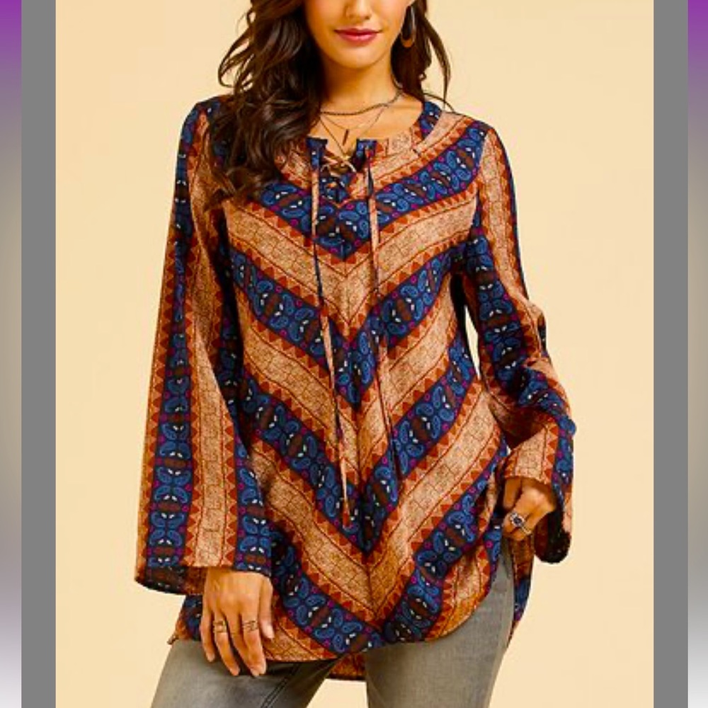 2/$30 Swing Tunic with cross tie front